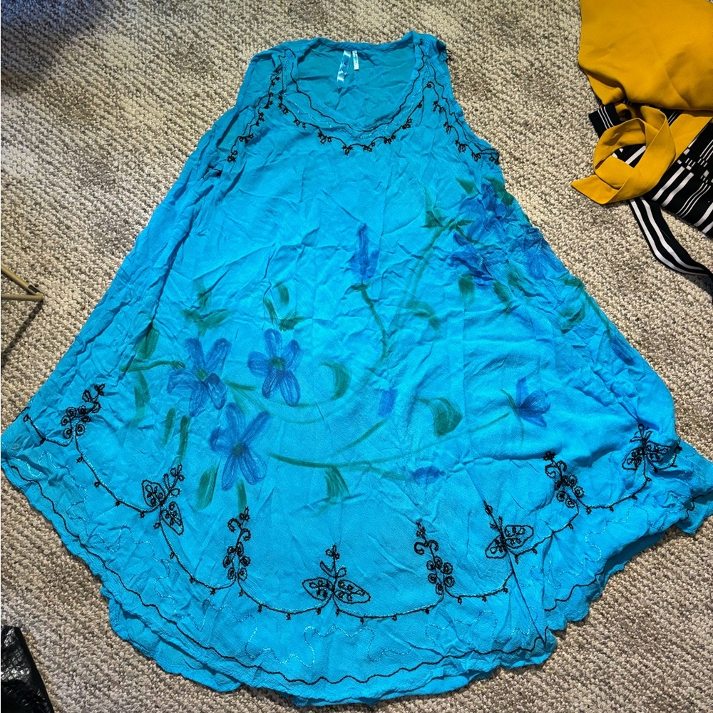 Cute Blue Floral Dress